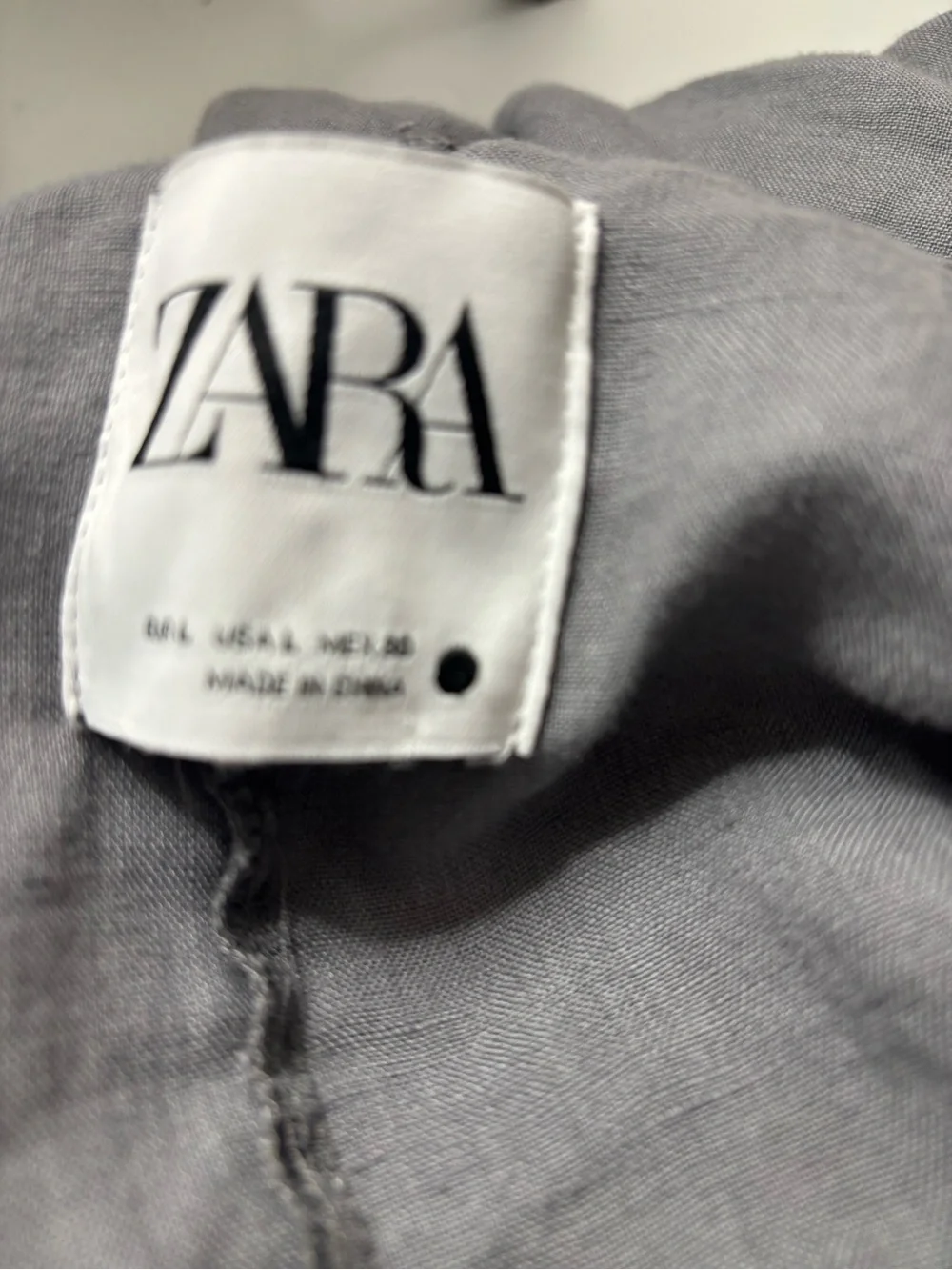 ZARA Women's Gray Linen Jumpsuit